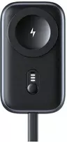 Indukcinis įkroviklis Apple Watch Usams CD245 2-in-1 su 1200mAh išorine baterija + USB-C laidu, titano spalvos