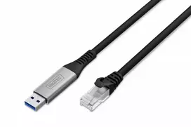 Digitus Kabelis adapter usb-a - rj45 kat. 6a s/ftp, 1gbit/s, usb 3.2 gen1, lszh, 2m
