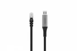 „digitus“ USB-A - RJ45 kabelio adapteris, 6A kategorija, S/FTP, 1Gbit/s, USB 3.2 Gen1, LSZH, 5m