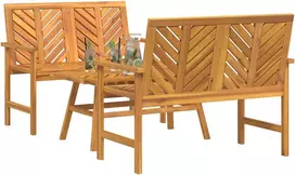Lauko baldų komplektas Sodo poilsio komplektas 3 pcs Ruda Kietos akacijos mediena
