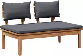 Lauko baldų komplektas Sodo Sofų Rinkinys 3 pcs Ruda ir pilka