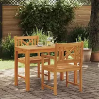 Lauko baldų komplektas Sodo valgomojo komplektas 3 pcs Ruda Kietos akacijos mediena