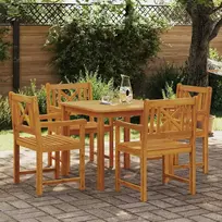 Lauko baldų komplektas Sodo valgomojo komplektas 5 pcs Ruda Akacijos medienos masyvas