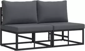 2 vnt. Lauko Baldai metalas Juoda ir Antracitas