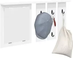 Prikabinamas paltas Balta 85 x 10 x 45 cm Apdirbta mediena