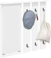 Prikabinamas paltas Balta 84 x 10 x 80 cm Apdirbta mediena
