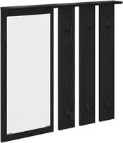 Prikabinamas paltas su lentyna juoda ąžuolo 84 x 10 x 80 cm