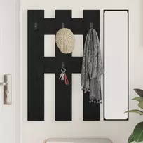 Prikabinamas paltas su saugykla Juodas ąžuolas 65 x 3 x 100 cm
