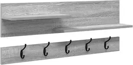 Prikabinamas paltas su lentyna Pilkas Sonoma 90 x 15 x 36 cm