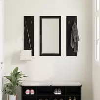 Prikabinamas paltas su saugykla Juodas ąžuolas 96 x 1,5 x 90 cm