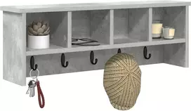 Prikabinamas paltas Sieninis Betono pilka 75 x 16 x 26 cm