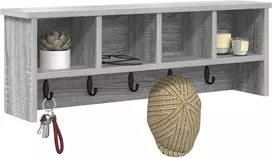 Prikabinamas paltas su lentyna Pilkas Sonoma 75 x 16 x 26 cm