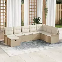 Lauko baldų komplektas Sodo Sofų Rinkinys 8 vnt. Poli ratanas
