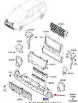 LAND ROVER LR RANGE ROVER VELAR L560 Priekinis oro deflektorius LR094175 Naujas originalus