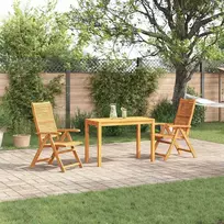 Lauko baldų komplektas Sodo valgomojo komplektas 3 pcs Ruda Kietos akacijos mediena