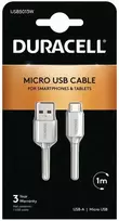 Duracell Sync/Charge Cable 1 Metre Baltas, 1 m, USB A, Micro-USB A, 2.0, Baltas