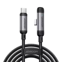 Joyroom S-A56 EnjoyX Series 90° USB-C – USB-C kabelis 60W 1.2m – juodos spalvos