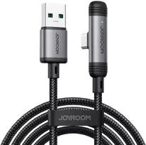 Joyroom S-A56 EnjoyX Series 90° USB-A – USB-C 3A kabelis 1.2m – juodos spalvos