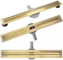 Dušo latakas REA Neox Slim Pro, Brushed Gold, 90 cm