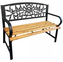 AKORD Sodo stalas Reo juodas 118x51x87