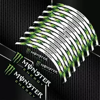 Motociklo ratų lipdukų rinkinys Monster