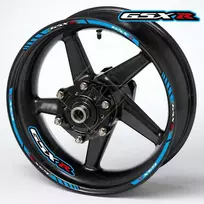 SUZUKI GSX-R ratlankių lipdukų rinkinys Pilnas rinkinys 2 ratams – iš viso 20 lipdukų.