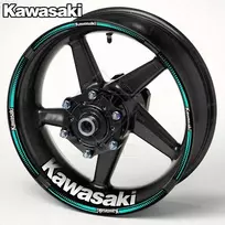 KAWASAKI sport bike ratlankių lipdukai – aukštos kokybės vinilo rinkinys