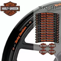 Harley-Davidson ratlankių lipdukų rinkinys