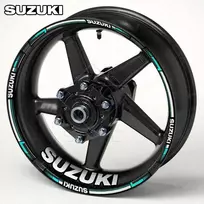 Suzuki motociklo ratlankių lipdukų komplektas – sportiniams moto skirti ratų lipdukai