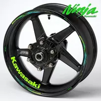 KAWASAKI NINJA moto ratų lipdukai – aukštos kokybės sportinis dekoras