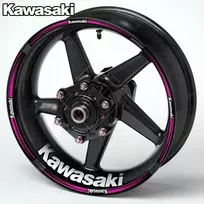 Sportinių KAWASAKI motociklų ratlankių lipdukai – patvarus lipdukų rinkinys