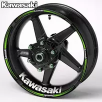 Sportiniams KAWASAKI motociklams skirti ratlankių lipdukai – tvirta juosta
