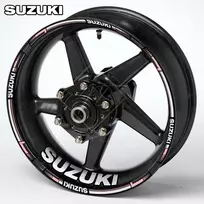 Motociklų Suzuki ratlankių dekoravimo lipdukai – pilnas sportinių ratų rinkinys