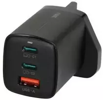 iBOX C-65 Juodas, GaN 65W universalus įkroviklis su JK kištuku