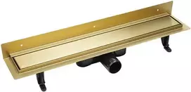 Dušo latakas Laveo Basso 2in1, 60 cm, Gold (montuojamas prie sienos)