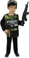 Rappa Vaikiškas kostiumas - policininkas (M) e-pakuotė