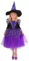 Rappa Vaikiškas kostiumas - šikšnosparnio violetinė ragana (M)