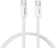 Kabelis 30W 1m USB-C - USB-C Remax Chelectricy Series RC-C010 baltos spalvos