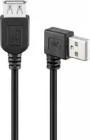 USB laidas „Goobay Thunderbolt“ - USB-A 0,15 m, juodas (JAB-1338756)