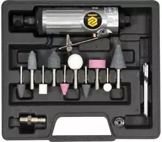 Pneumatinis tiesinis šlifuoklis su priedais, oru varomas štampavimo šlifuoklis, 22000 RPM, 6 mm įvorė
