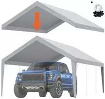 Automobilių pavėsinės stogo danga 3.96 x 6.09 m, vandeniui atspari, tvirta, garažui, paviljonui
