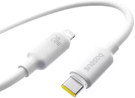 Kabelis USB C - IP Lightning 2m 20W baltas porėto silikono izoliacija BASEUS