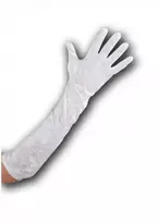Pirštinės ilgos baltos 50cm