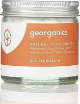 Georganics, dantų valymo milteliai, raudonasis mandarinas, 60 ml