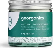 Georganics, dantų valymo milteliai, mėtų skonio, 60 ml