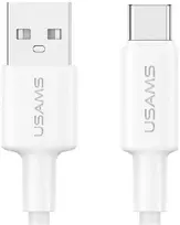 USAMS U90 kabelis 3A USB-A į USB-C baltos spalvos