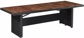 Sodo stalas, 240x90x74cm, poliratanas ir akacijos med. masyvas