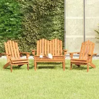 Lauko baldų komplektas Sodo adirondack komplektas, 4 dalių, akacijos medienos masyvas