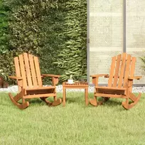 Lauko baldų komplektas Sodo adirondack komplektas, 3 dalių, akacijos medienos masyvas