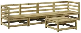Lauko baldų komplektas Sodo sofos komplektas, 5 dalių, impregnuota pušies mediena
